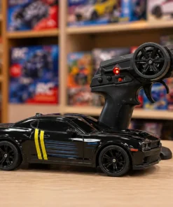 Premium RC Muscle Car – Black Racer with Sport Stripes ₹100.00